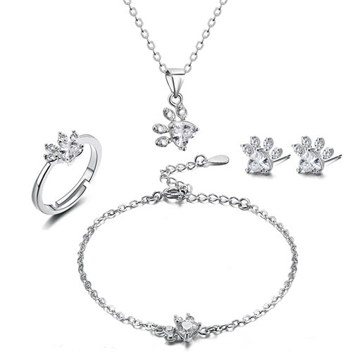 Dog Paw Jewelry Sets for Women