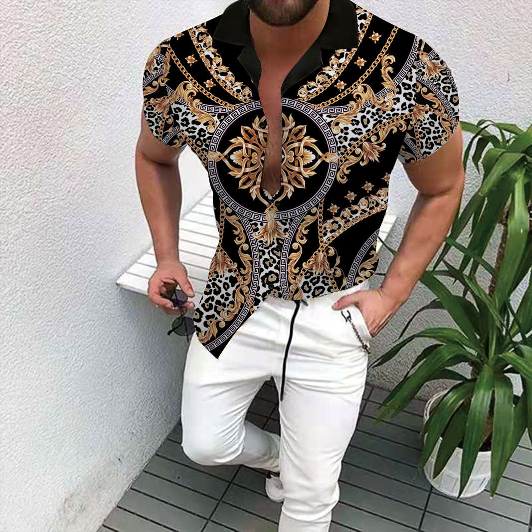 Men's Short Sleeve Printed Shirt