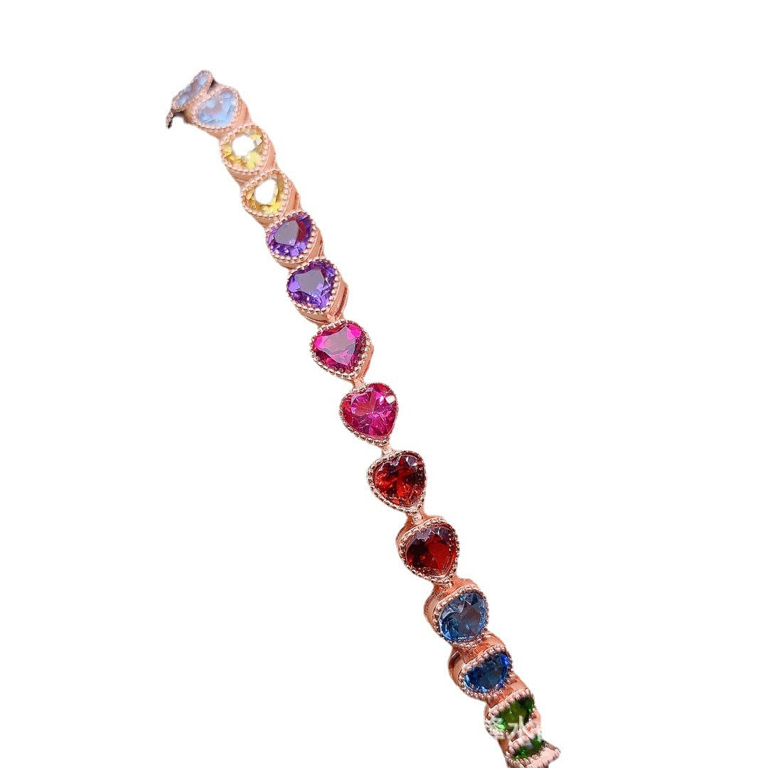 Natural Color Gemstone Bracelet For Women