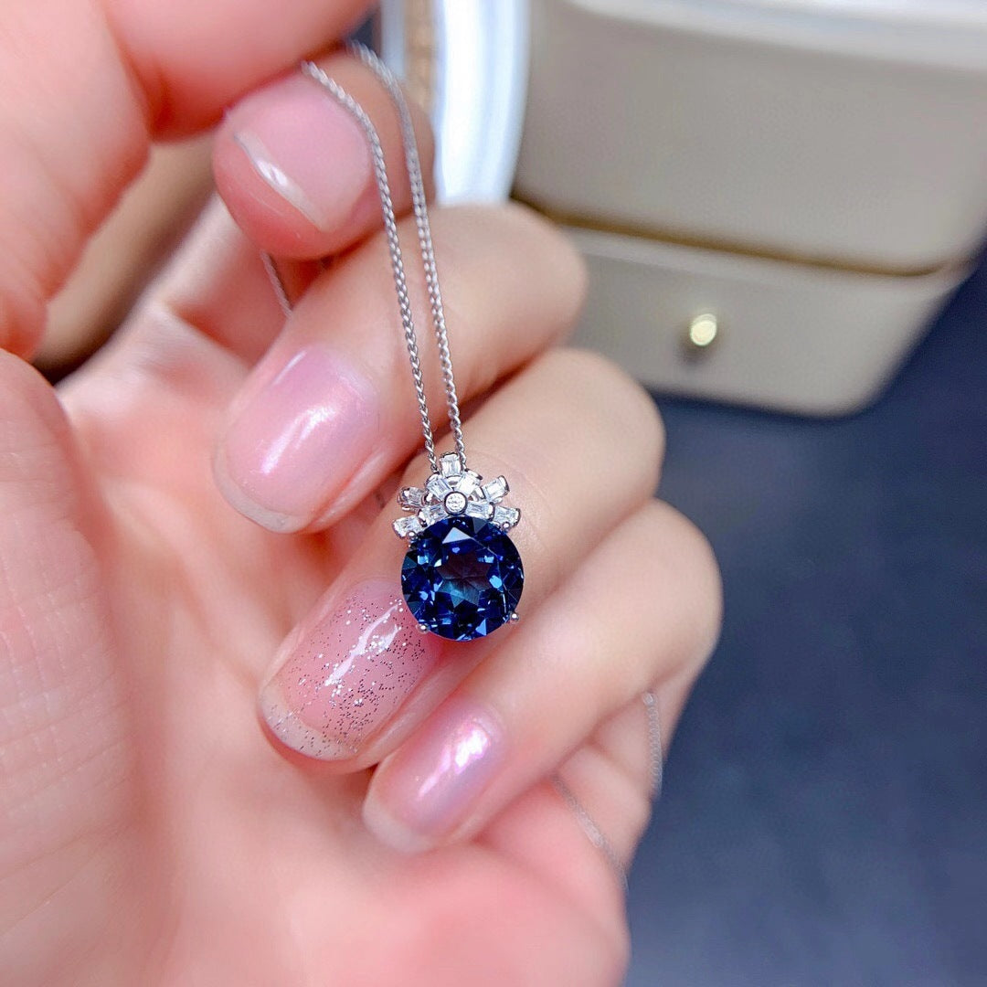 London Blue Stones Pendants Necklaces Jewelry Sets