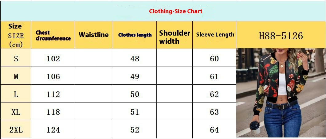 Christmas 3D Printed Short Long Sleeve Casual Jacket