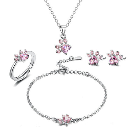 Dog Paw Jewelry Sets for Women