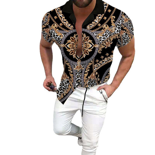 Men's Short Sleeve Printed Shirt